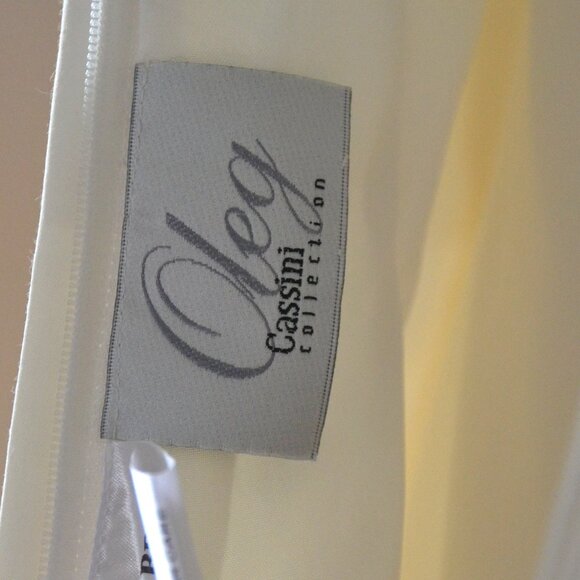 2 piece Vintage Oleg Cassini Collection Ivory Wedding Dress Lace Beaded Jacket 4 - Picture 5 of 16